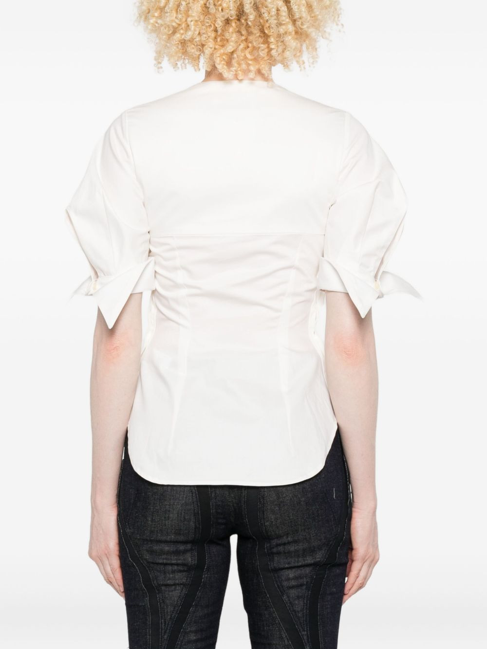 square-neck button-detail blouse - 4