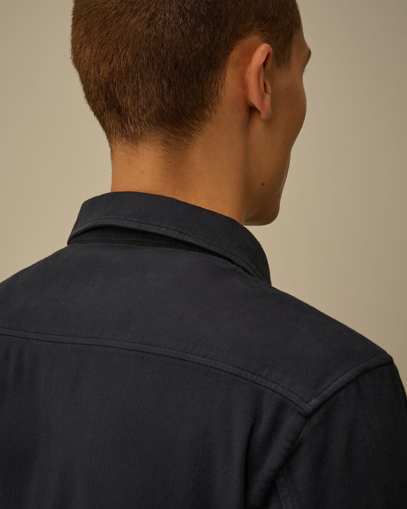 Armored Stretch Satin Lens Button Overshirt 6