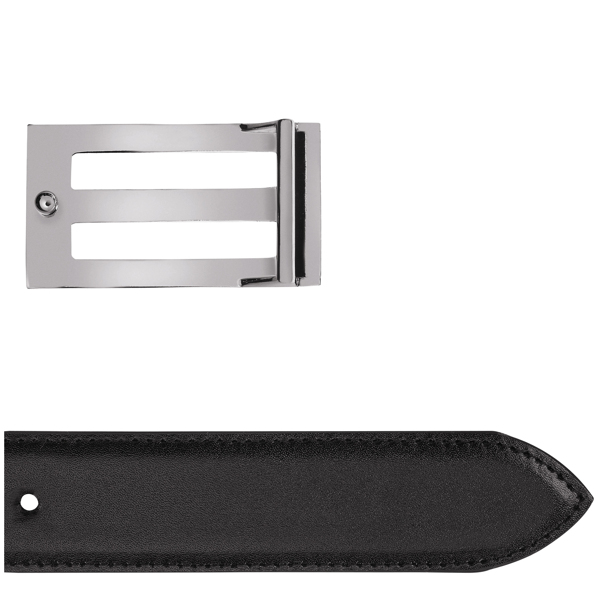 Delta Box Men's belt Black/Mocha - Leather - 3