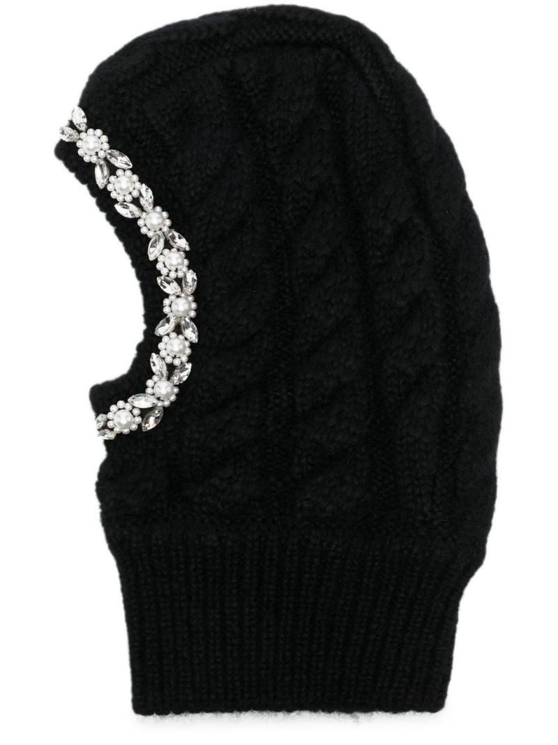 beaded knitted balaclava - 1