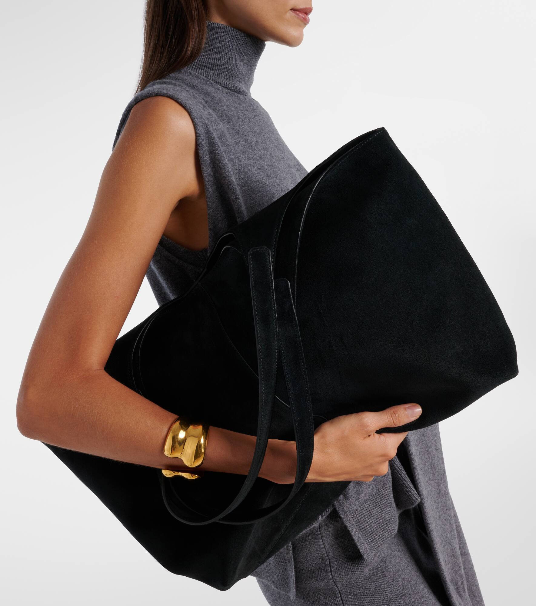 Cabas suede tote bag - 6
