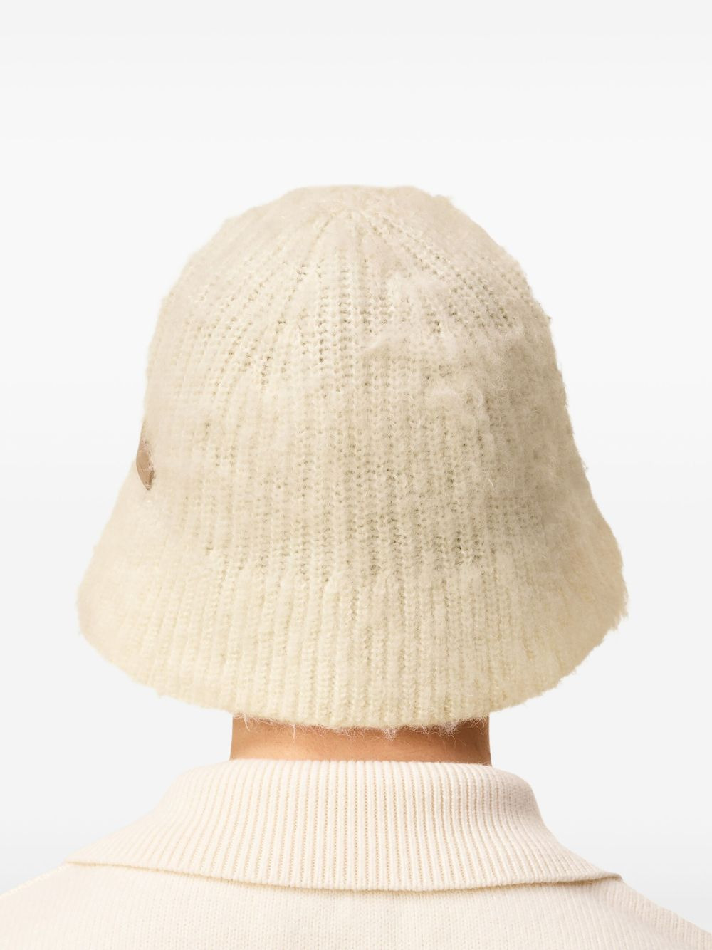 ribbed mohair bucket hat - 4