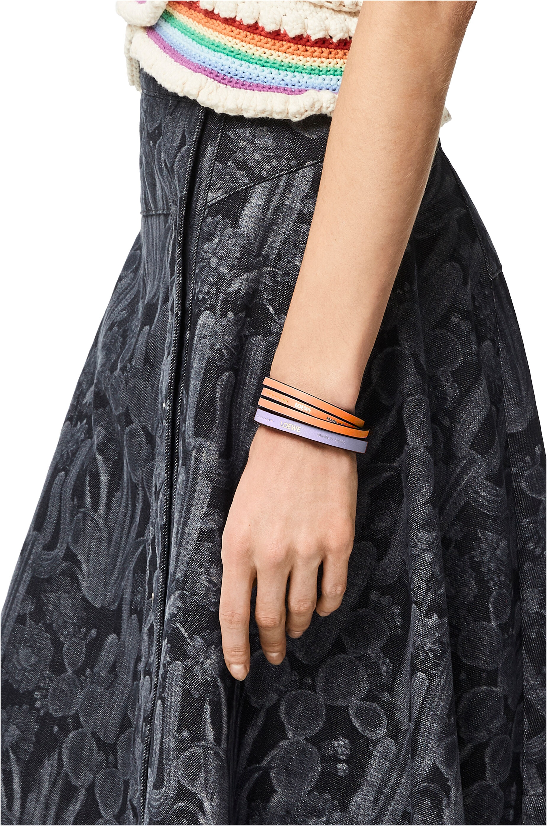 Double bangle set in classic calfskin - 2