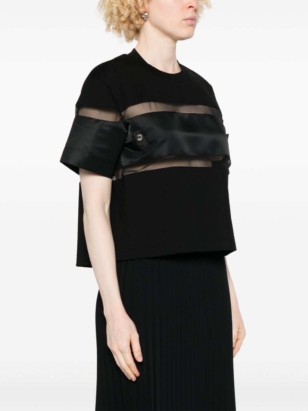 sheer-panels T-shirt - 3