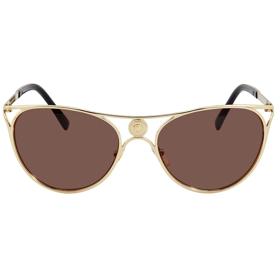 Versace Dark Brown Butterfly Ladies Sunglasses VE2237 125273 57 - 1