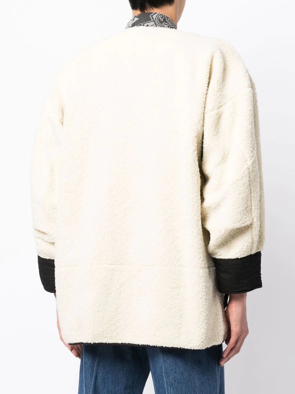logo-patch fleece jacket - 4