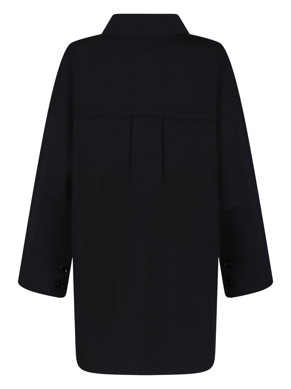 logo-print cape - 2