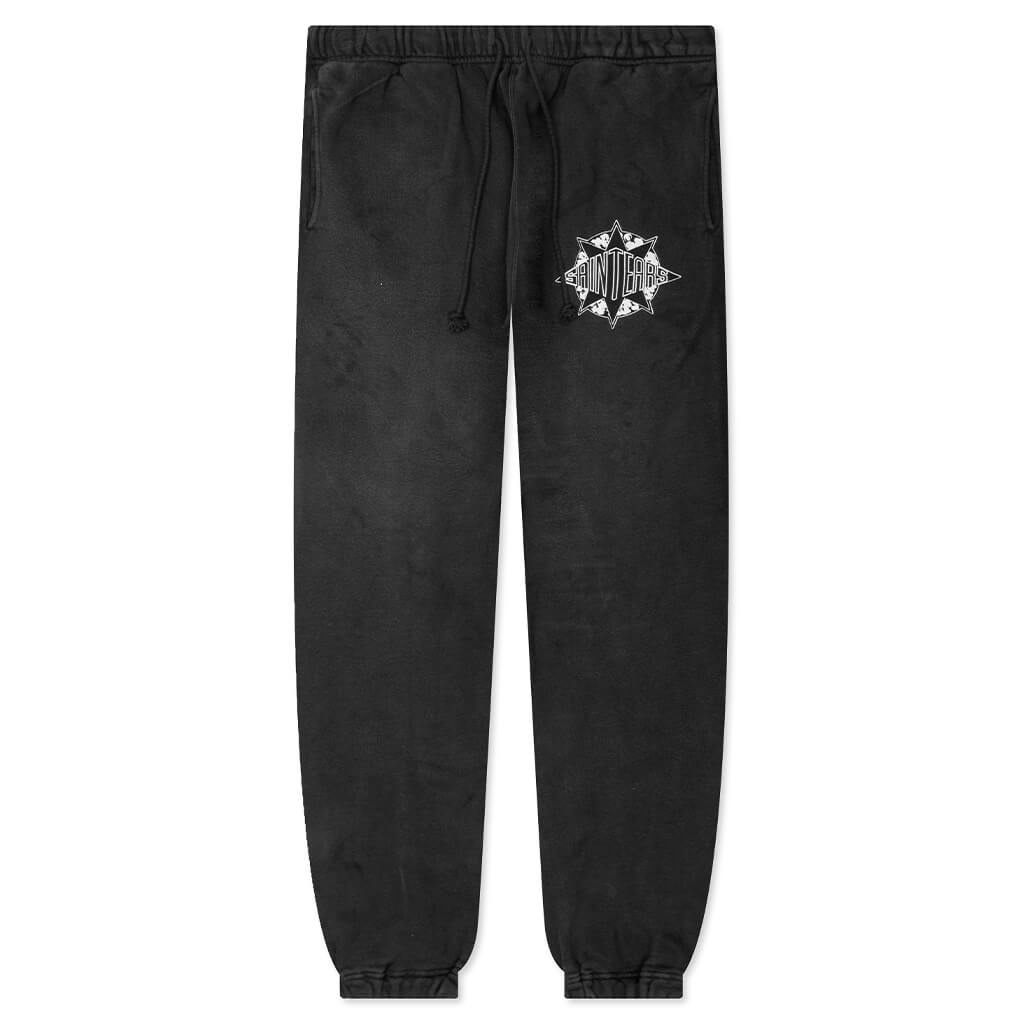 SAINT MICHAEL X DENIM TEARS SAINT TEARS SWEAT PANT - BLACK - 1