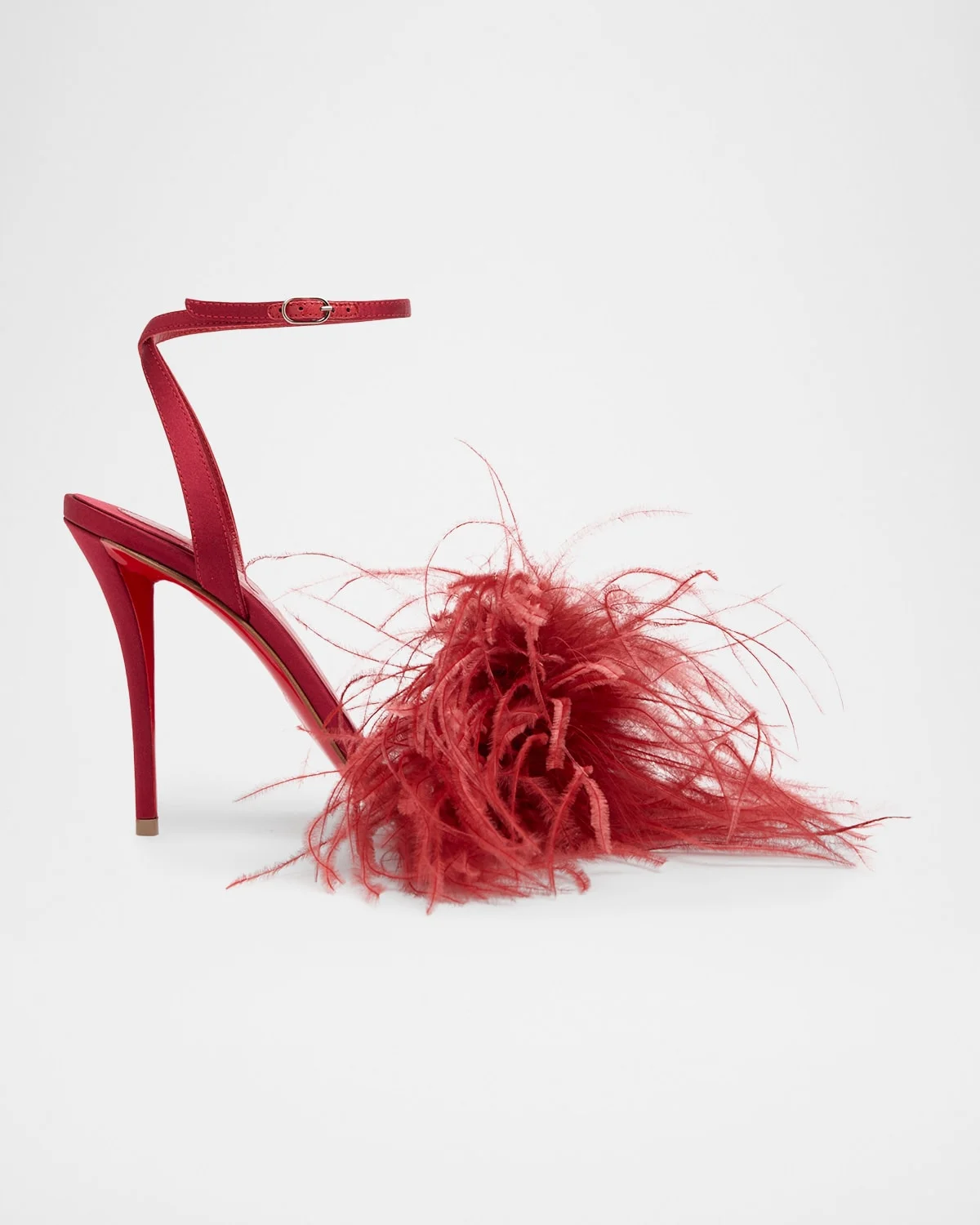 100mm Miss Z Poupi Silk Feather Pumps - 1