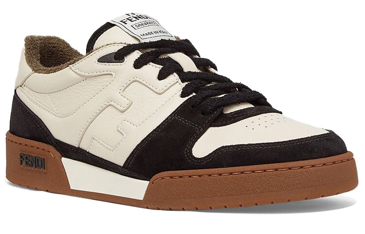 FENDI Match Low Top Suede 'Black Beige' 7E1493AHH2F1FZB - 3