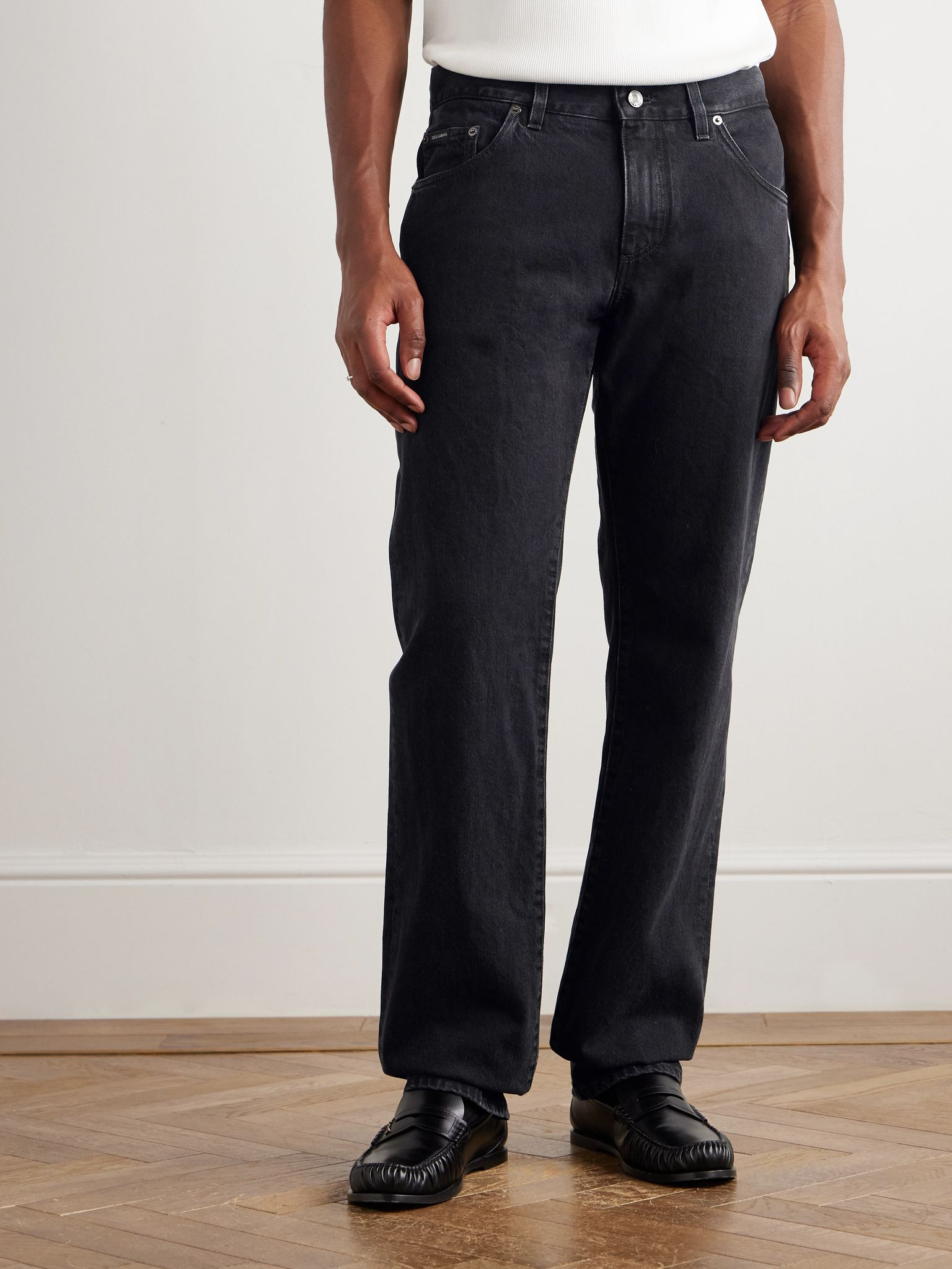 Straight-Leg Jeans Black - 3