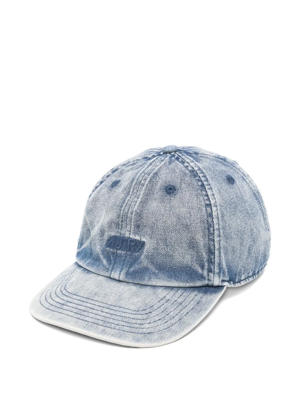 logo denim baseball cap - 1