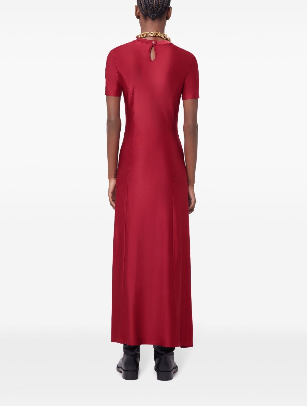 gathered jersey maxi dress - 4