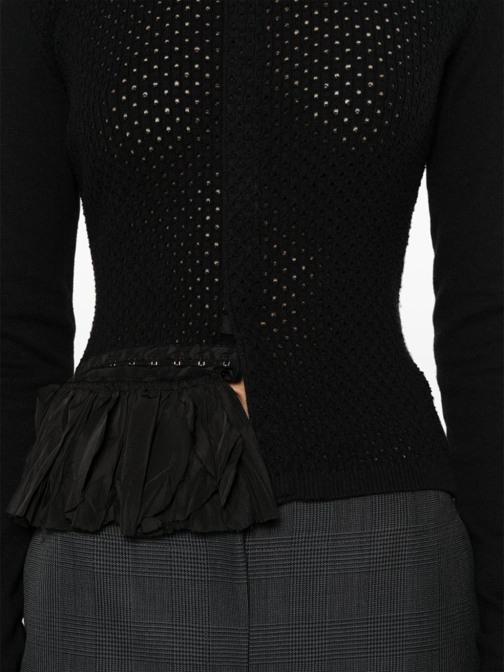 pointelle-knit cardigan - 5