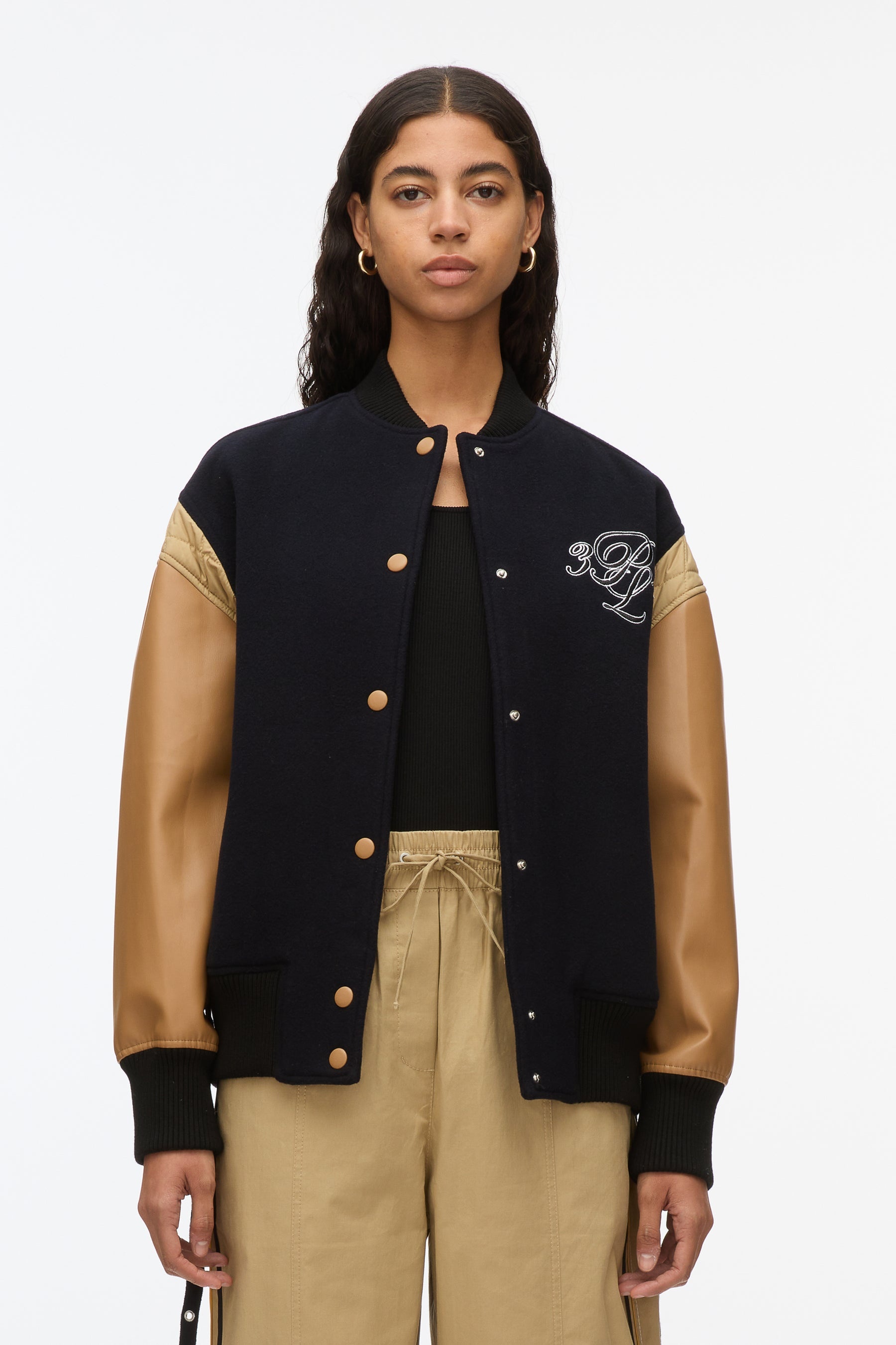 3.1 x Shopbop Boxy Varsity Jacket W Ties - 2