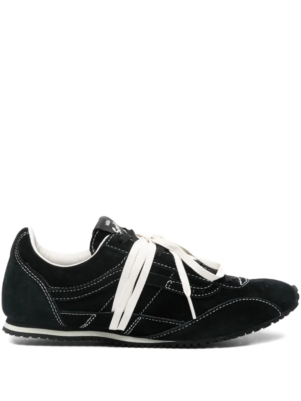suede stitching sneakers - 1