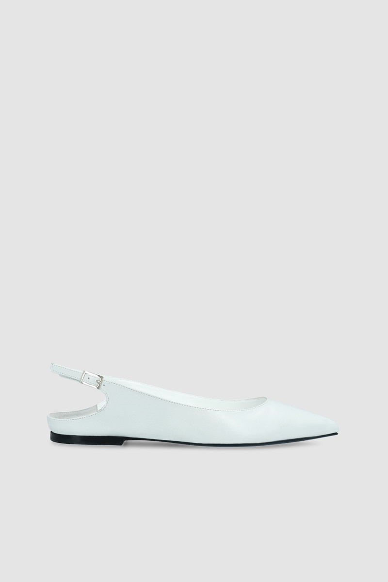 KOYNA BURRATA CREASED CALF LEATHER SLINGBACK FLAT 1