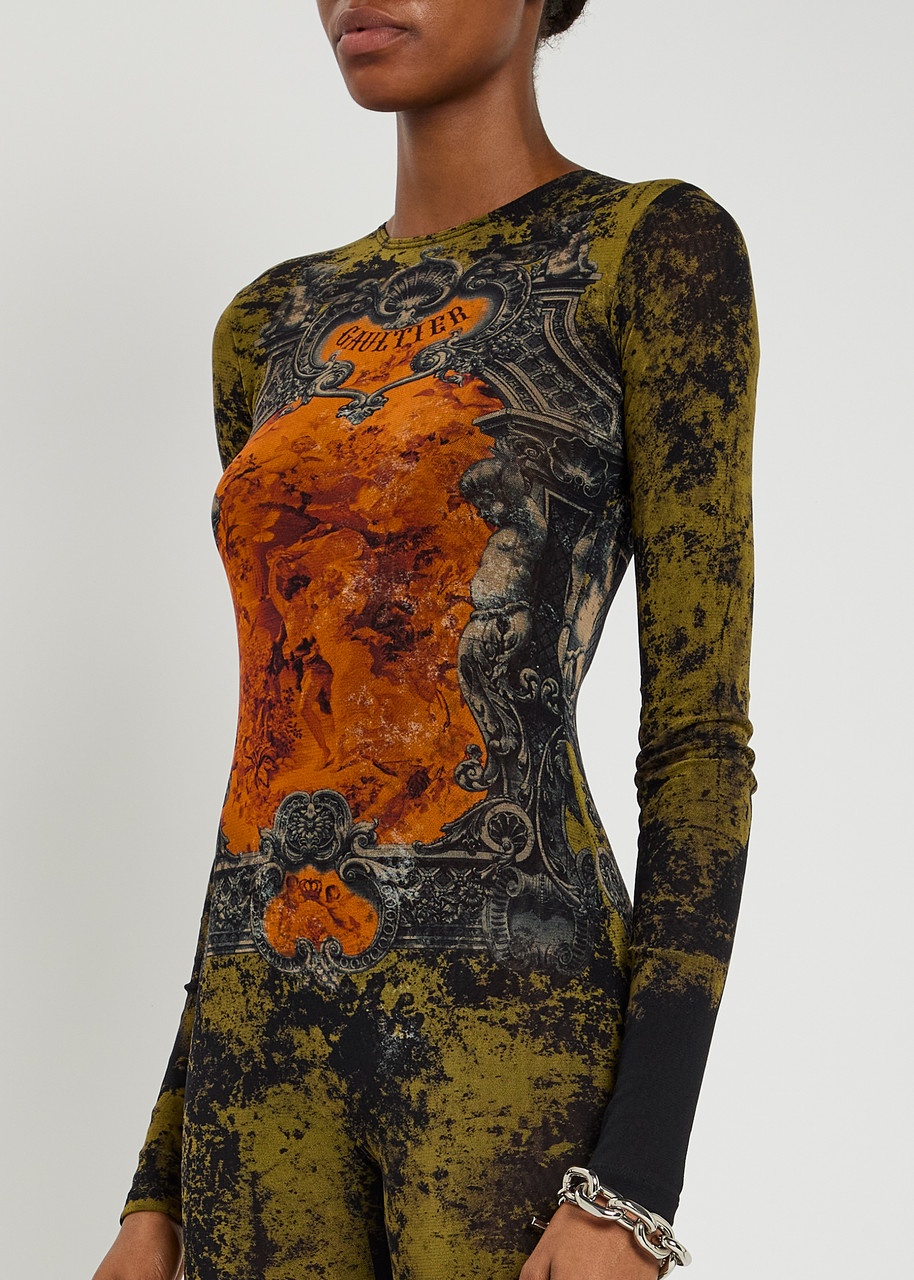 Jean Paul Gaultier Printed Mesh Catsuit - 5