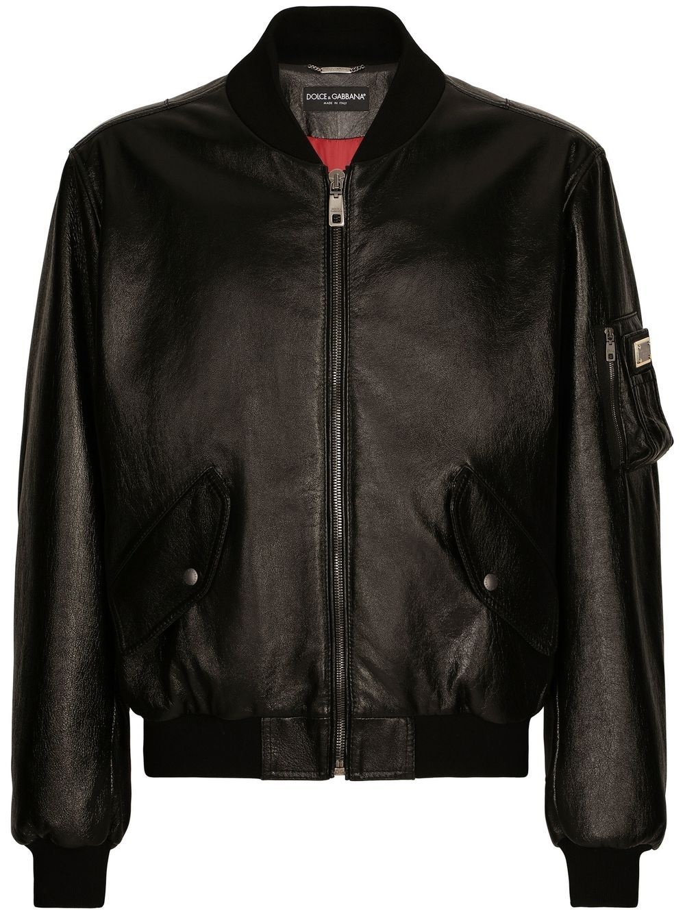 leather bomber jacket - 1