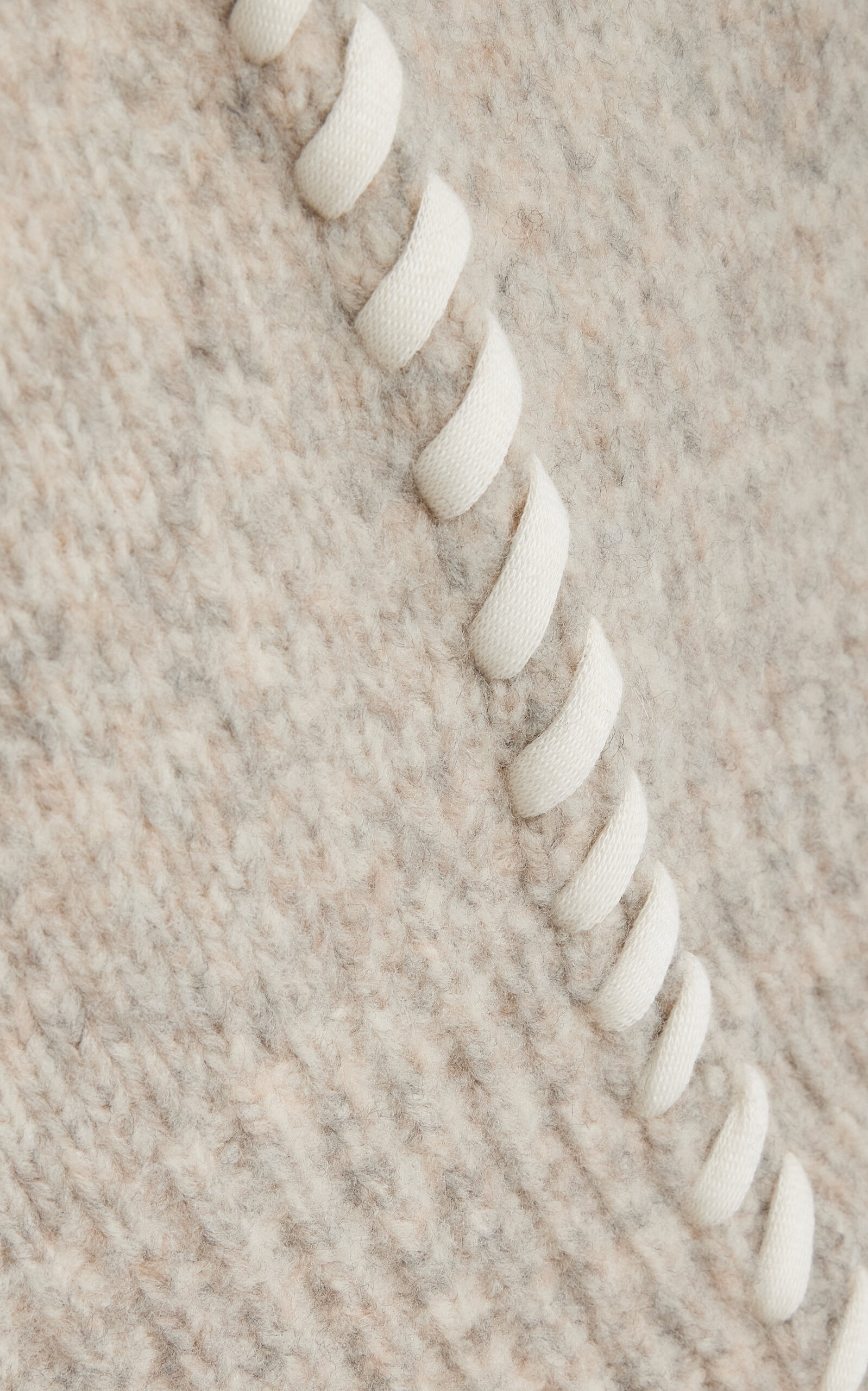 Whip-Stitched Wool-Blend Knit Sweater grey - 5