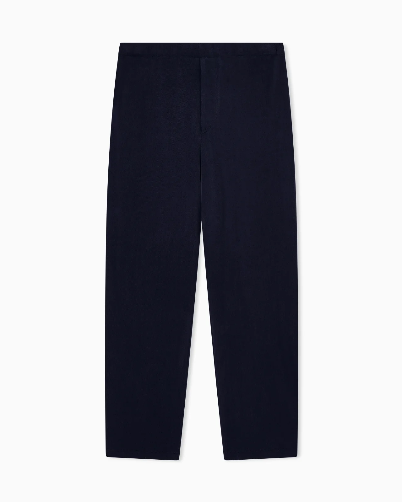 TROUSERS REGULAR FIT IN WASHED CUPRO PIQUE - 1