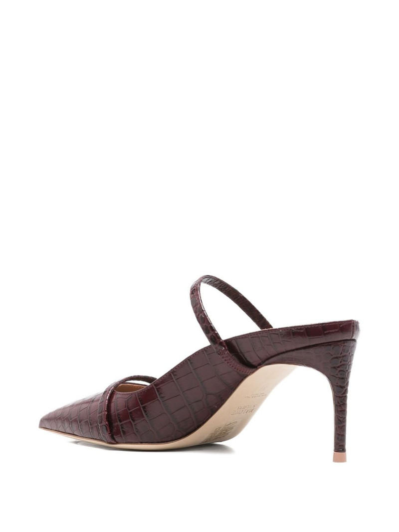 70mm crocodile-embroidered leather mules 3