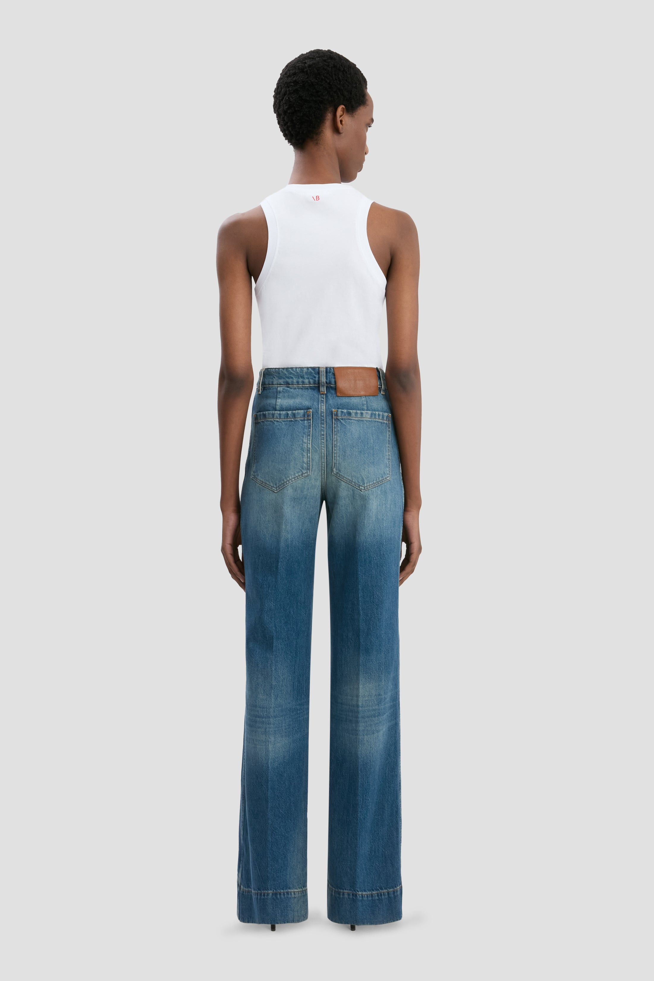 Alina High Waisted Jean In Classic Blue Wash - 5