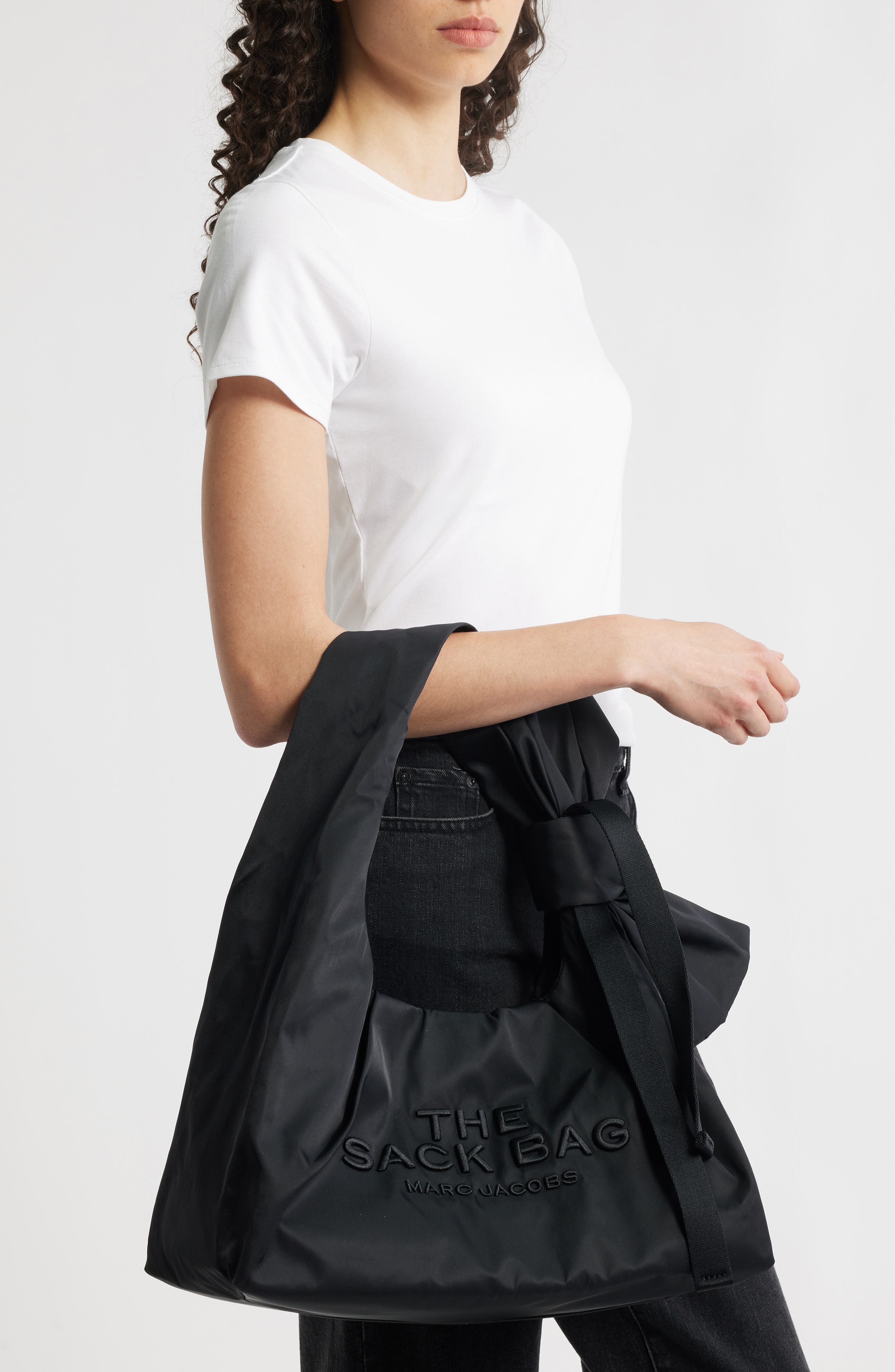 Marc Jacobs The Bow Nylon Sack Bag in Black at Nordstrom - 2