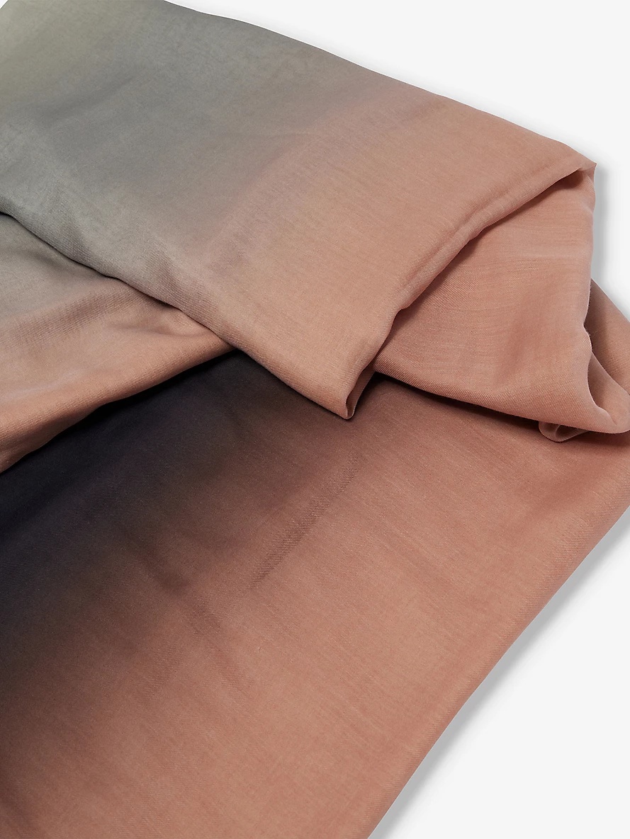 Degrade gradient-pattern cotton scarf - 2