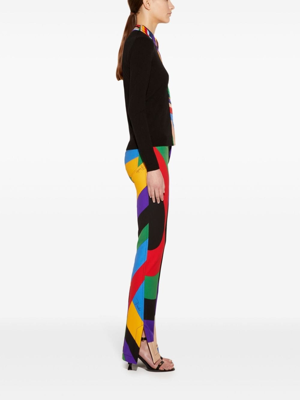 multicolor-trim cardigan - 3