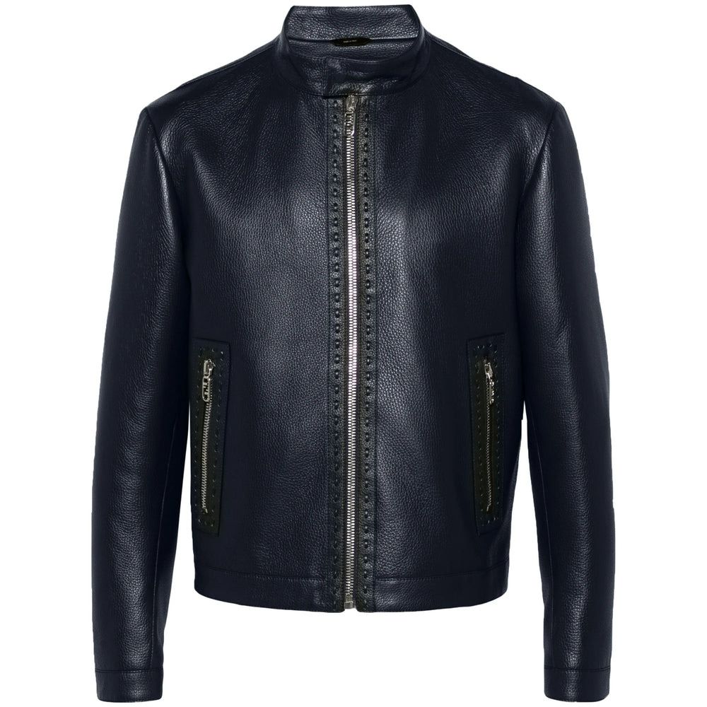 Fendi Blue Jackets - Leather Jackets Men - 1