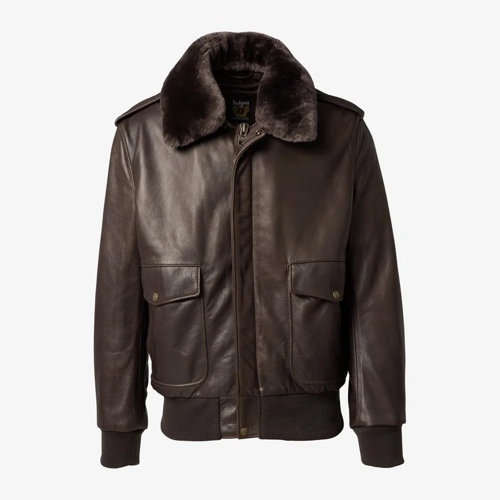Schott® N.Y.C. x Allen Edmonds Leather And Shearling Aviator - 1