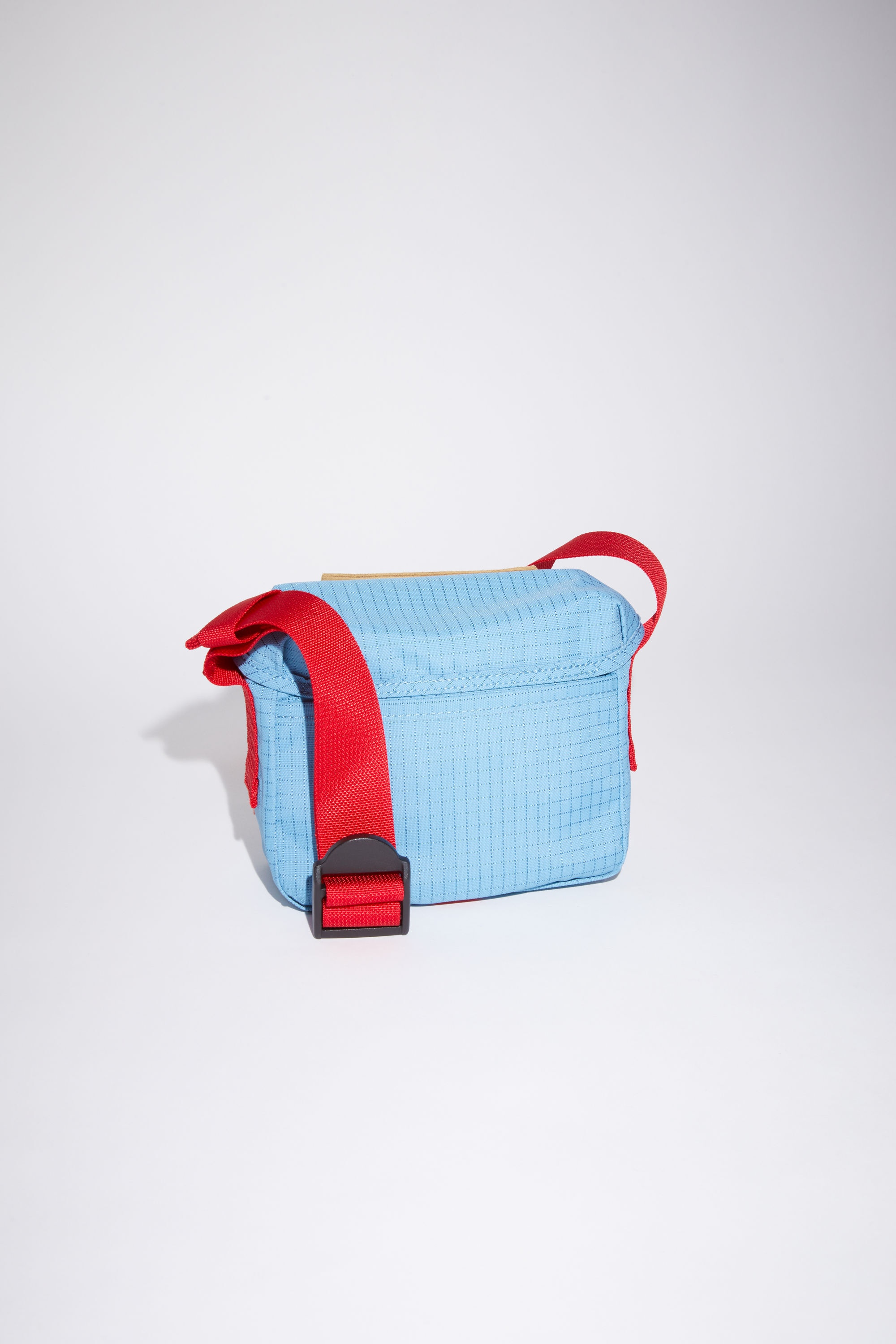 MINI NYLON MESSENGER BAG - Pale blue/red - 4