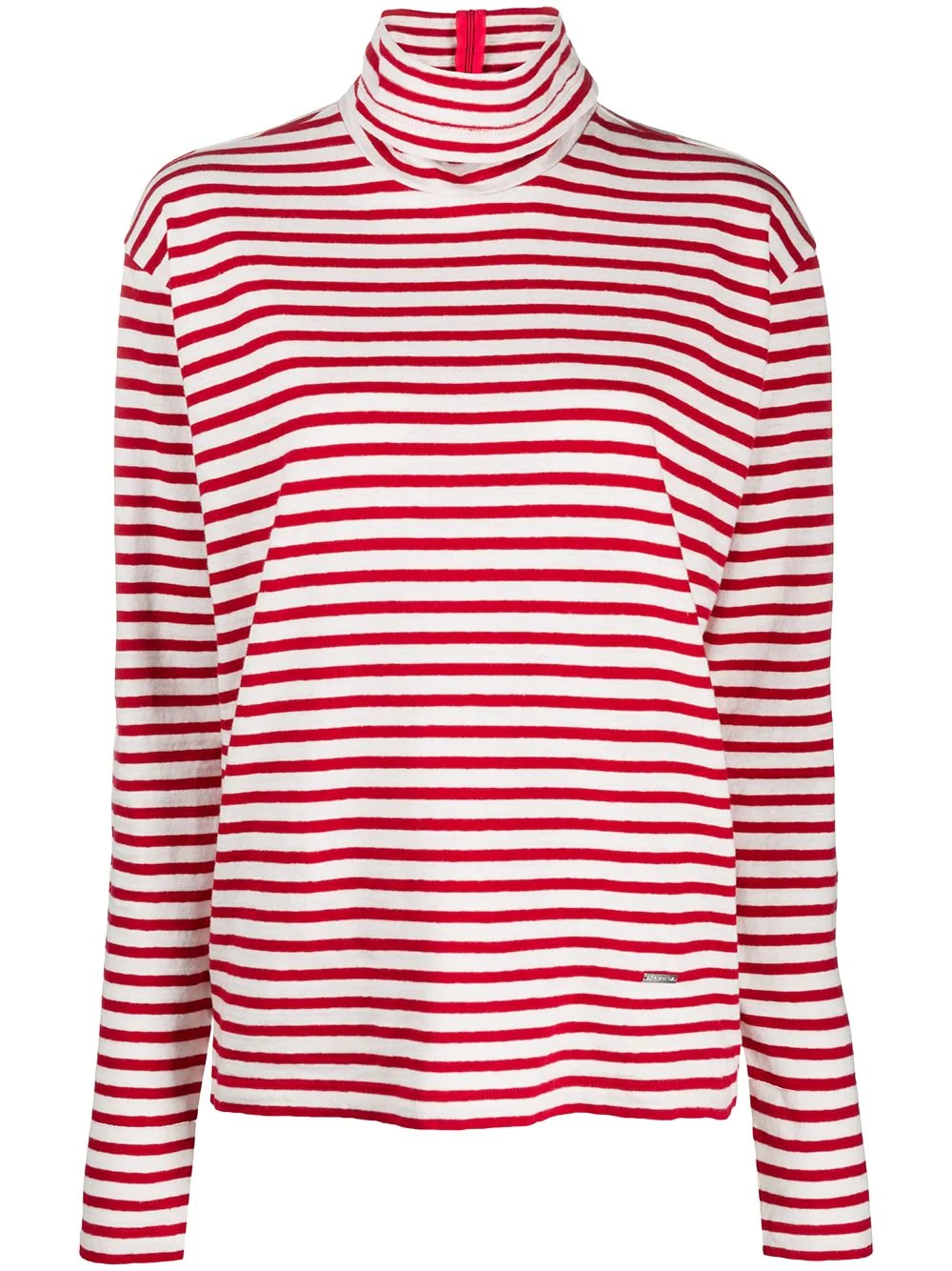 striped roll neck top - 1