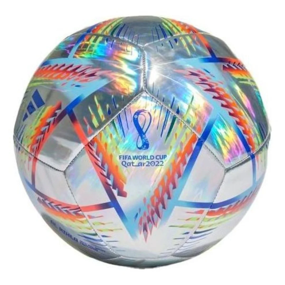 adidas Al Rihla Training Hologram Foil Ball 'Silver Blue' H57799 - 1