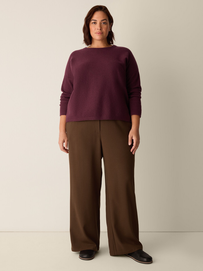 Stretch Wool Crepe Wide-Leg Trouser 6