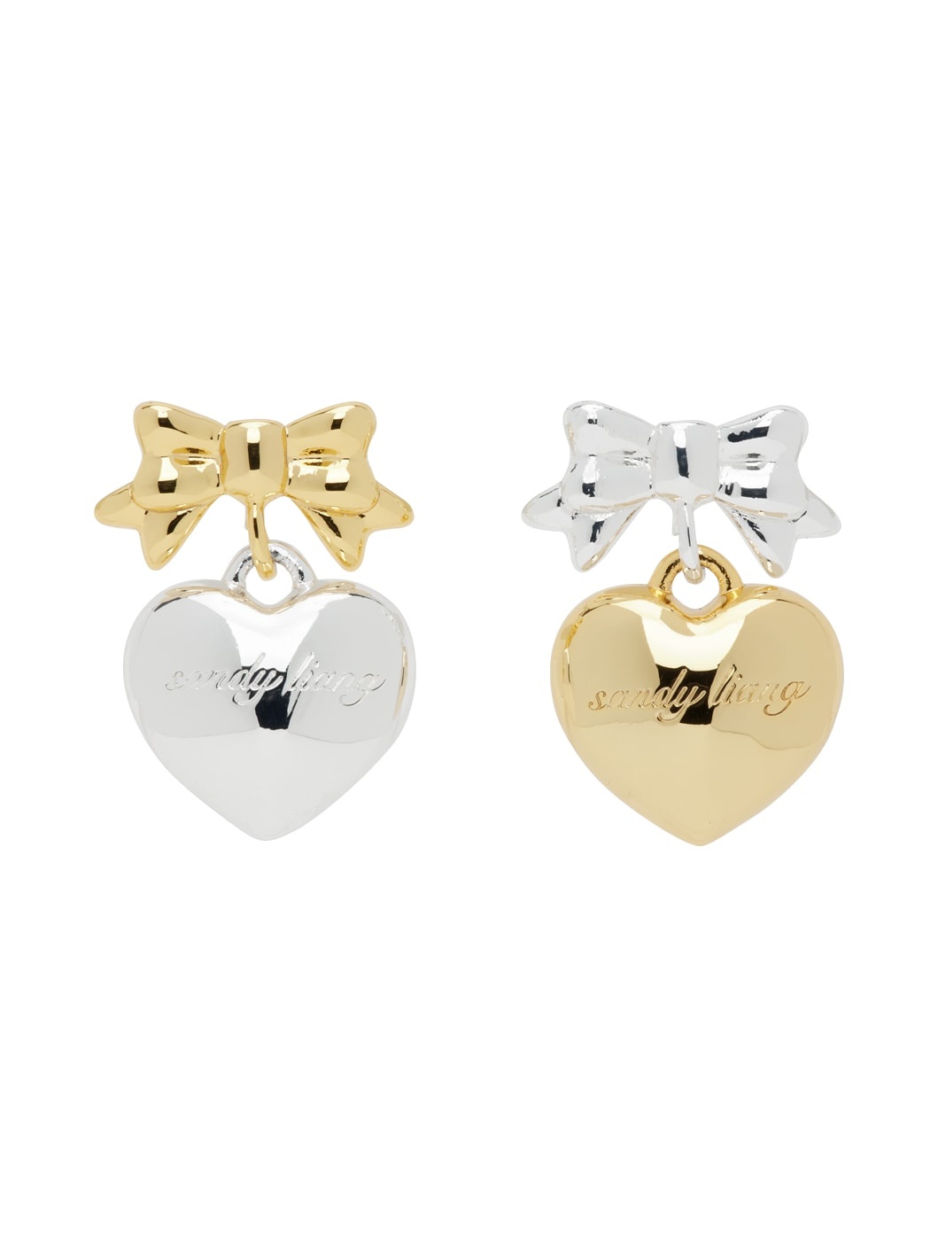 Silver & Gold Ballerina Earrings - 1