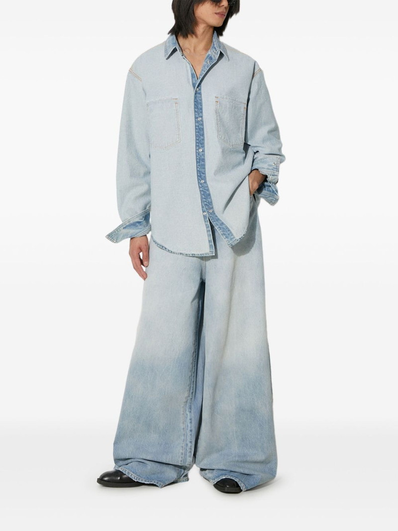 VETEMENTS inside-out denim shirt outlook