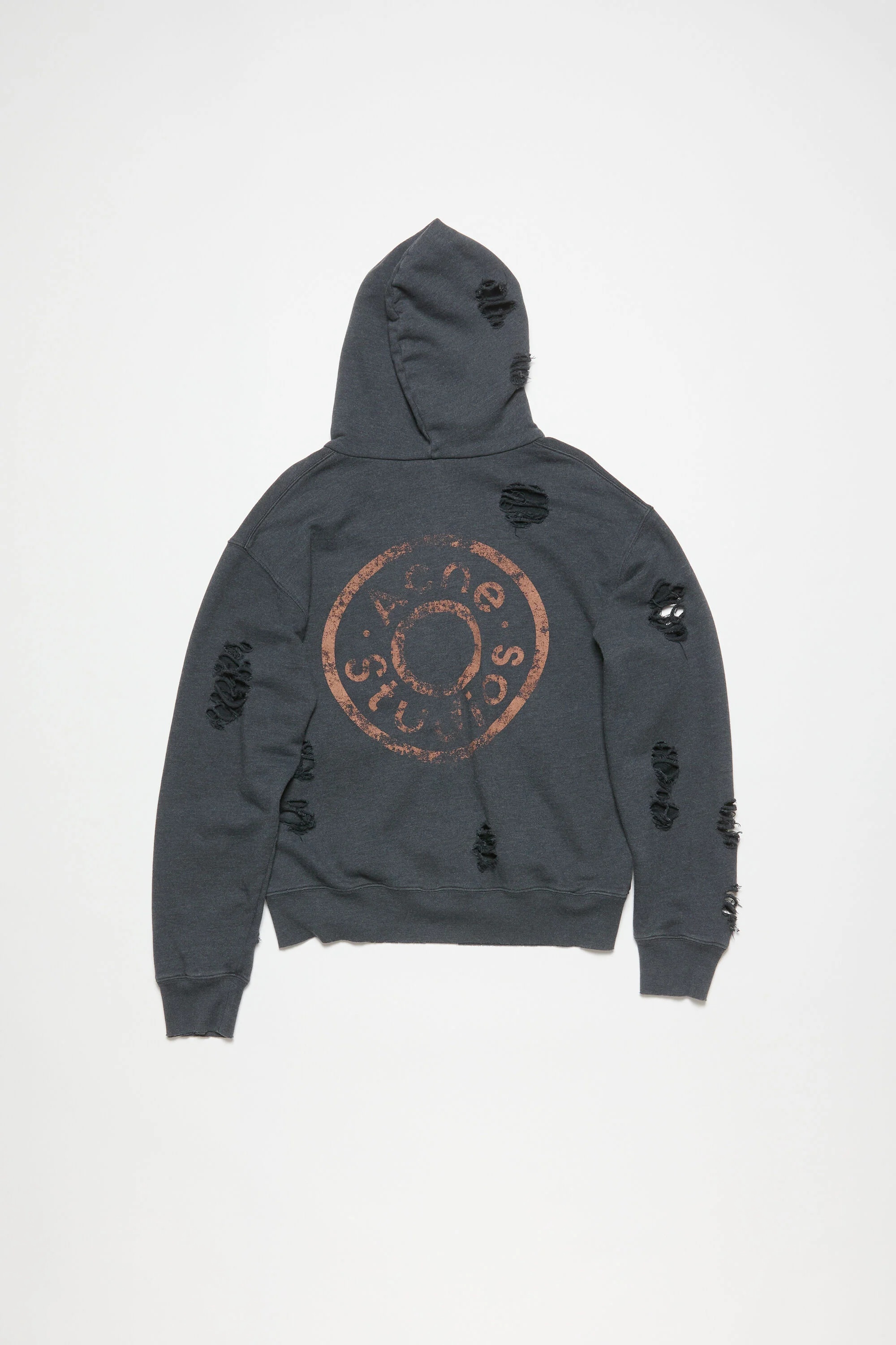 Hooded zipper sweater - Black melange - 4