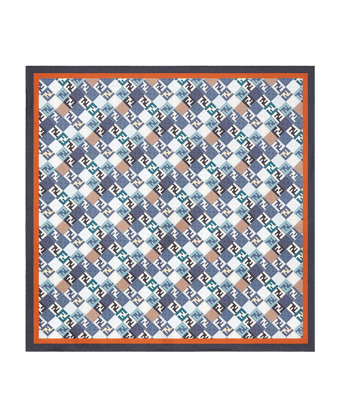 Silk Foulard With All-over Ff Logo - 1