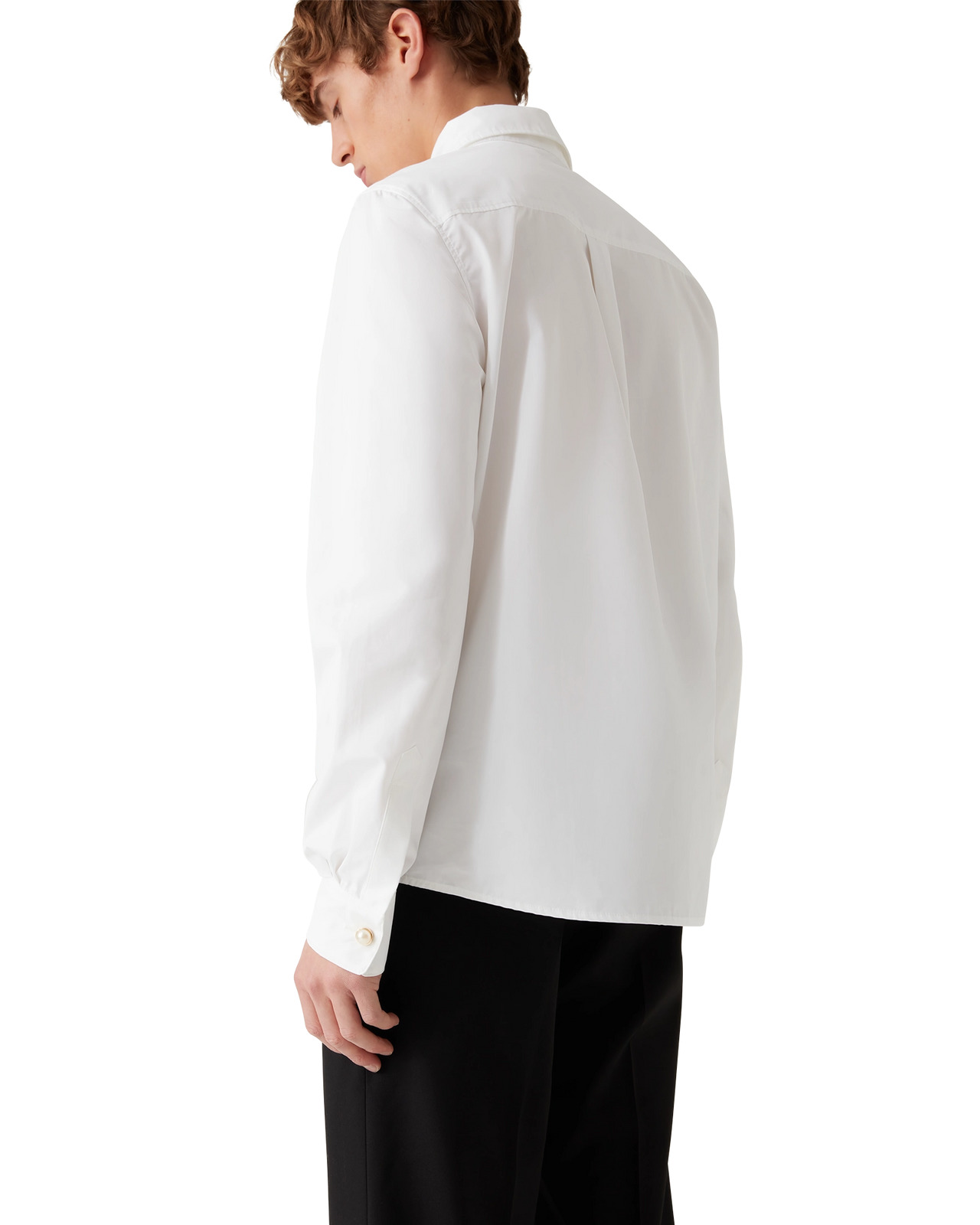 Pearl Diamond Patch Cotton Shirt | Casablanca Paris - 4