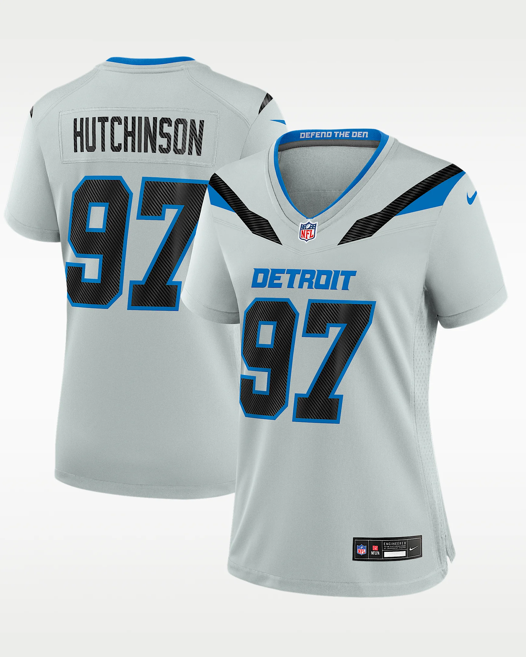 Aidan Hutchinson Detroit Lions Rivalries Collection Women's Nike NFL Game Jersey - 1