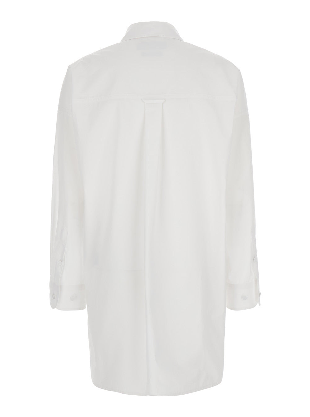 Gucci Women White Shirt With Classic Collar And Logo Lettering On The Collar In Cotton Woman - 2