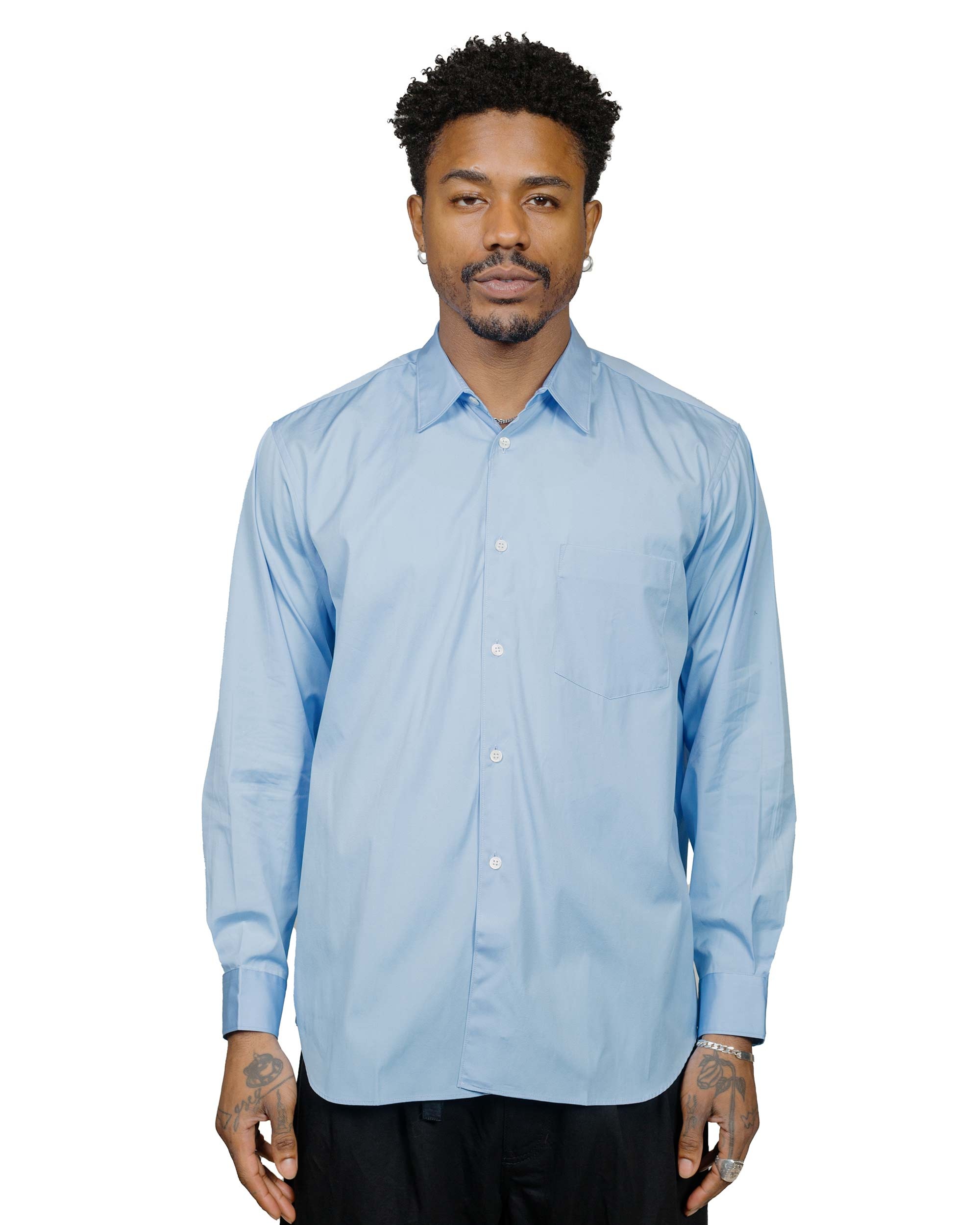Wide Classic Shirt Sky - 2