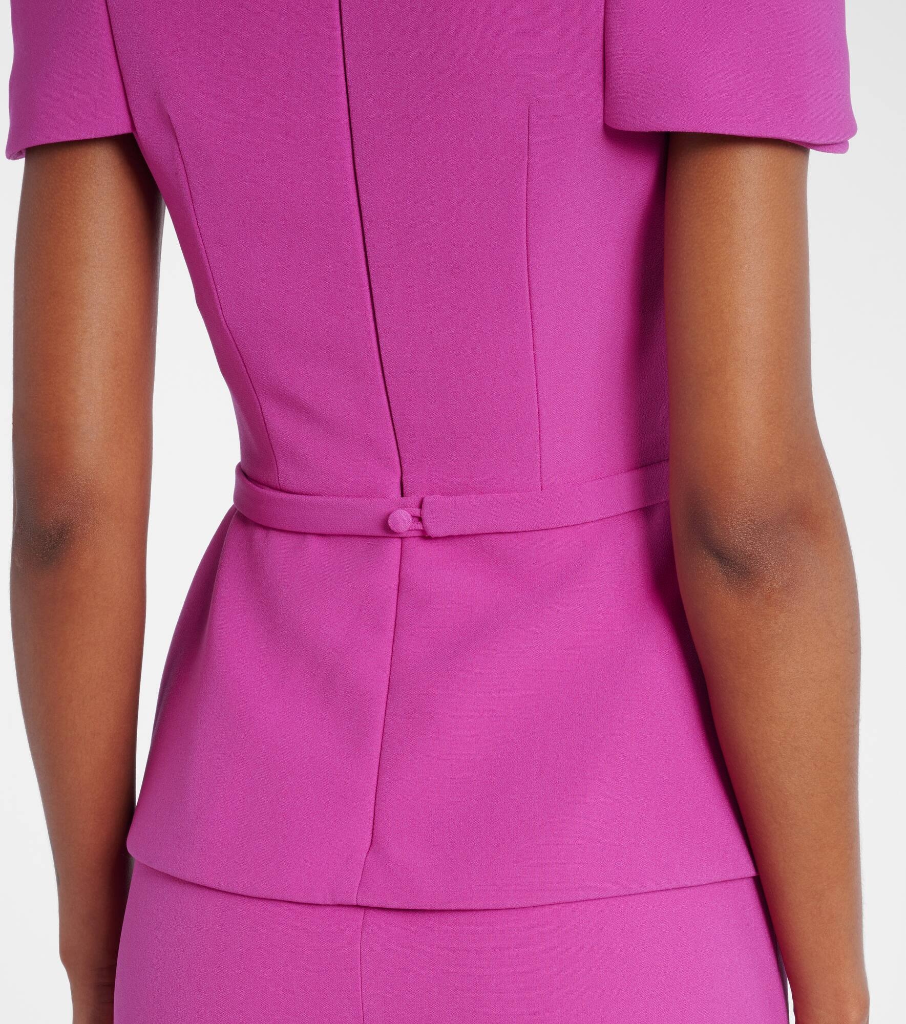Belted peplum midi dress - 7