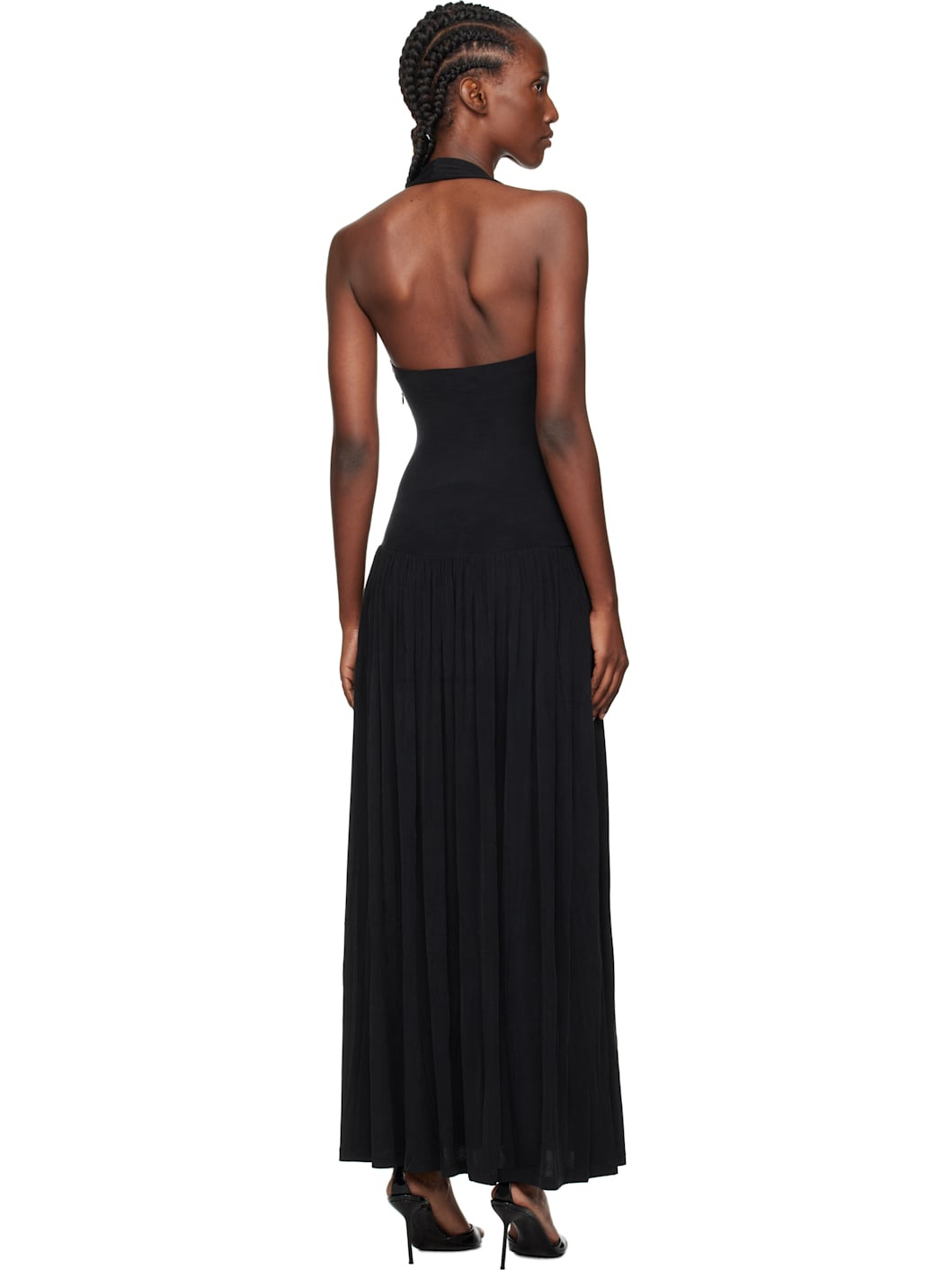 Black Quill Maxi Dress - 3