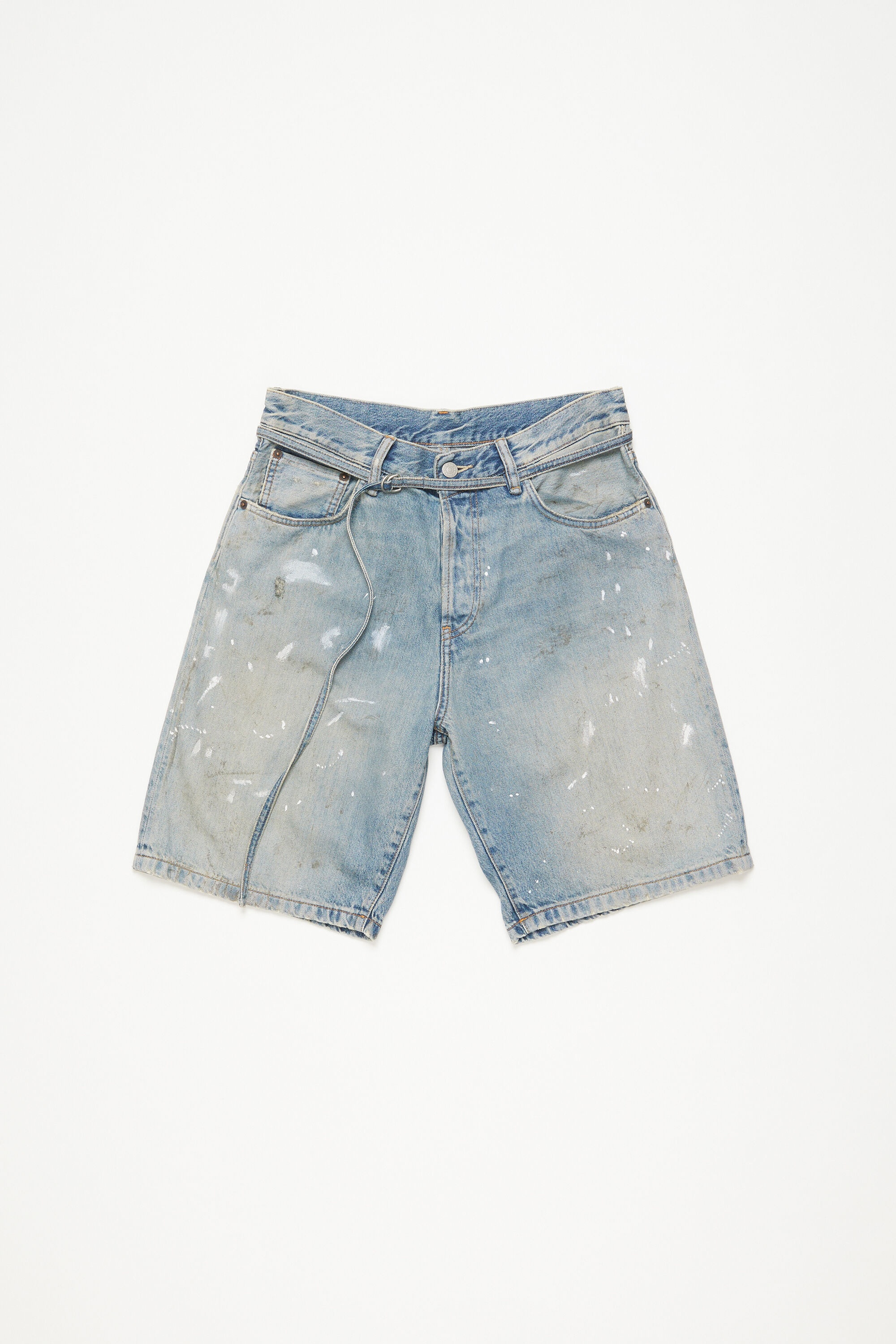 Loose fit denim shorts - Light blue - 7