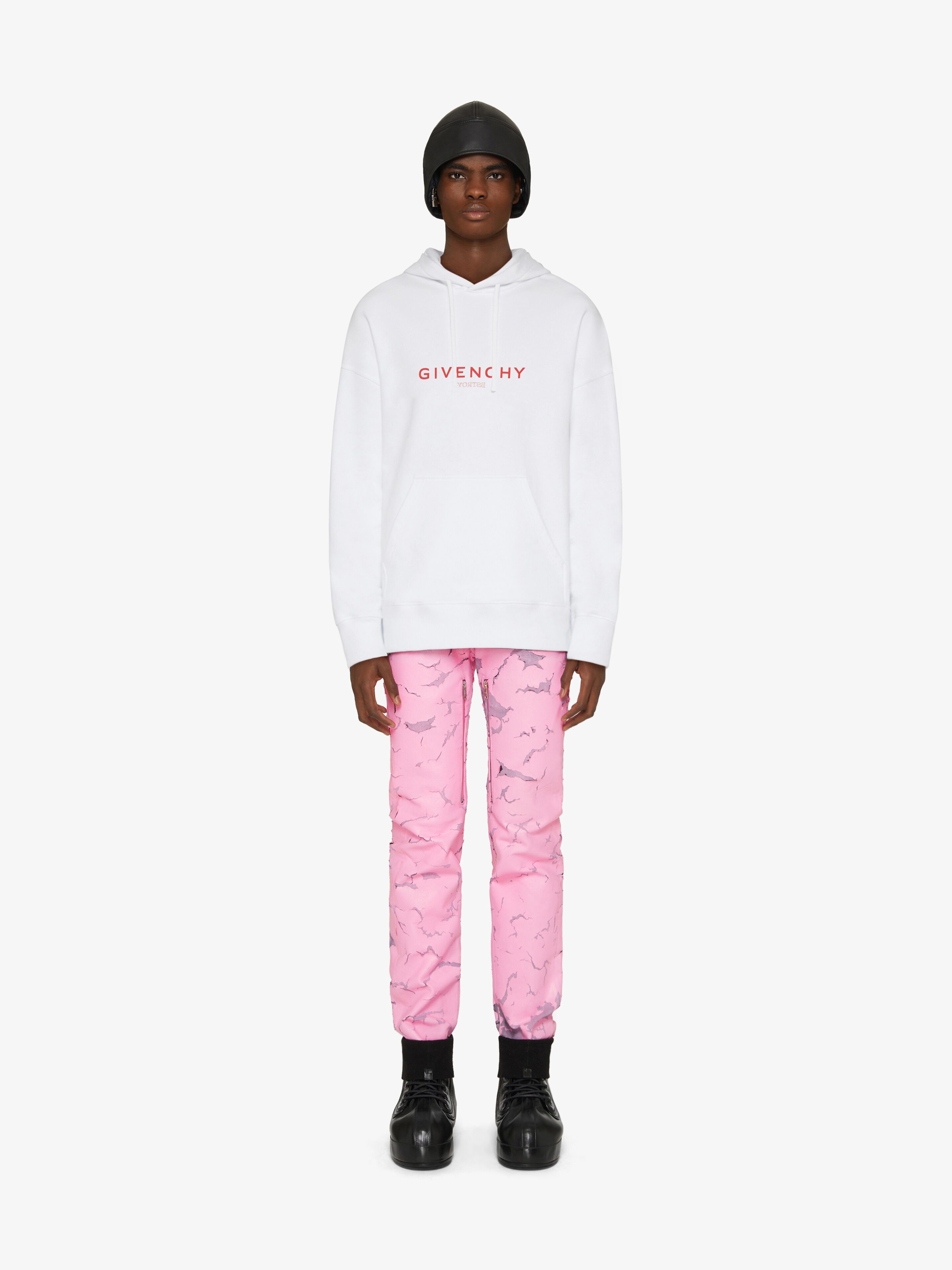 SLIM FIT HOODIE IN PRINTED FELPA - 2