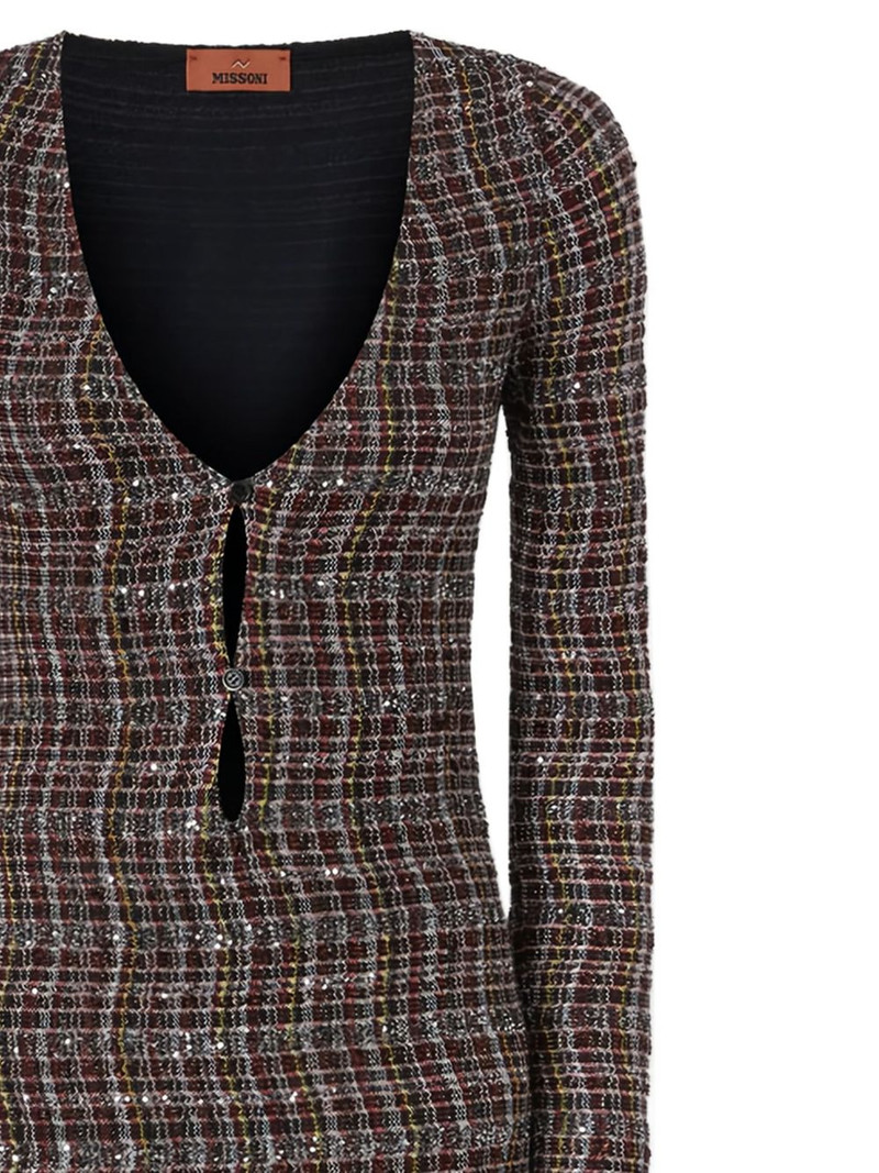 Missoni long-sleeve button-fastening maxi dress outlook