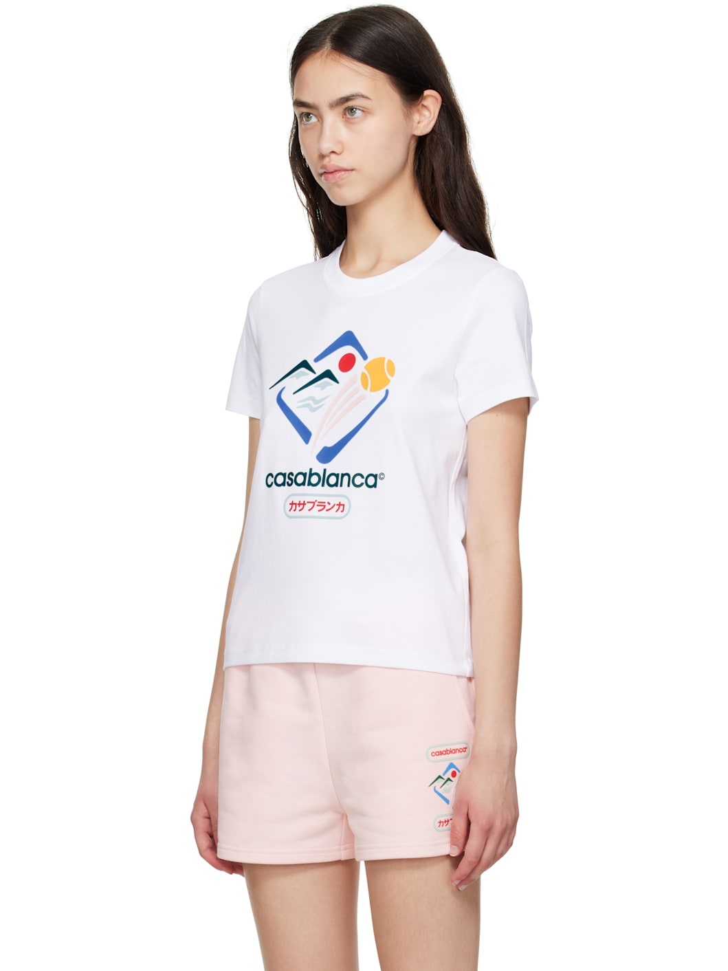 White 'Casablanca' Montagne Sportif T-shirt - 4
